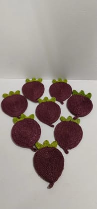 Beatroot Handmade Jute Coasters Set of 8