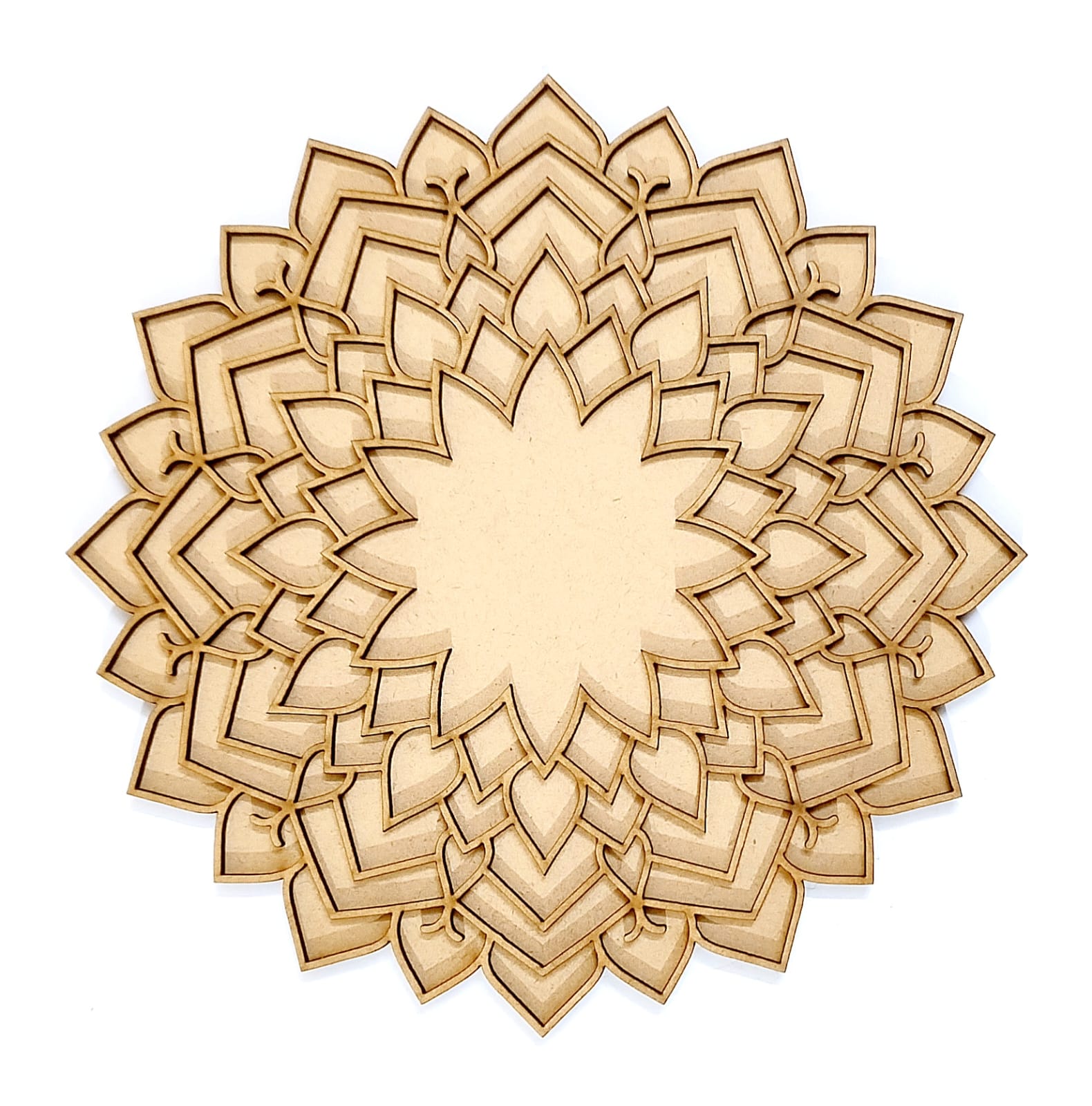 Brand Zero Double Layer MDF Rangoli Base - Design 1010 - Select Your Preference Of Size & Thickness
