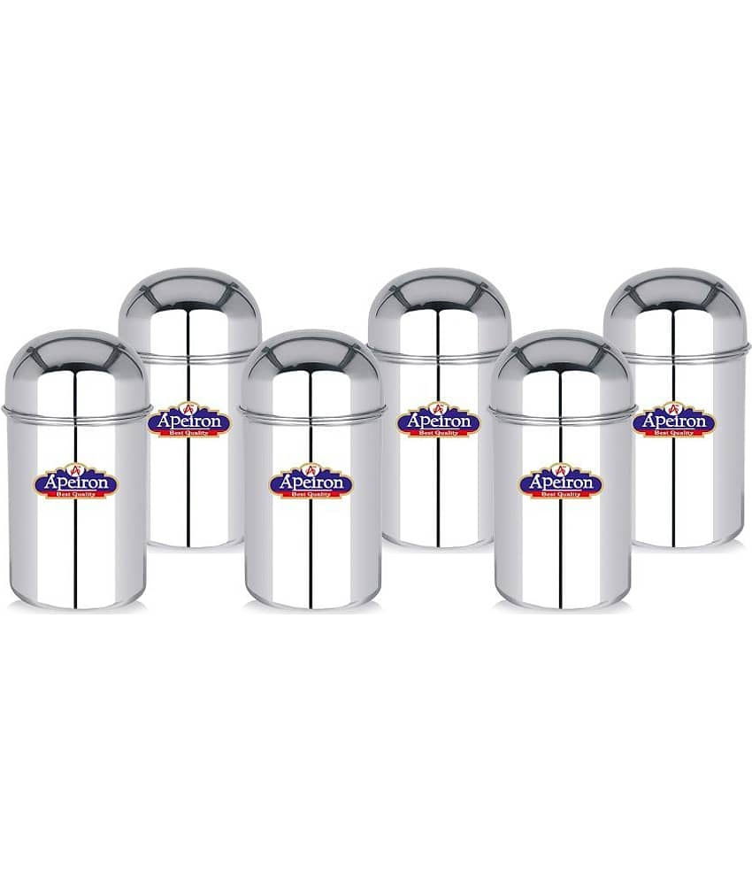 APEIRON - Steel Silver Tea/Coffee/Sugar Container ( Set of 6 - 750 )