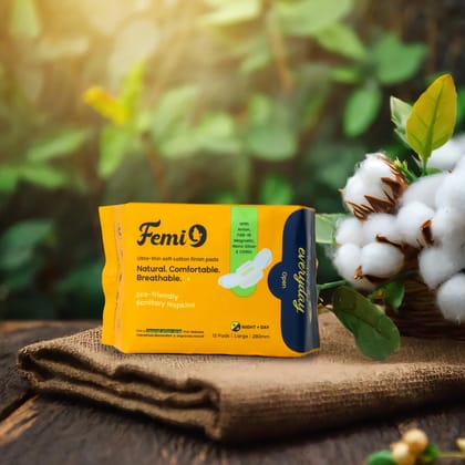 Femi9 280mm Medium-Large Flow  Sanitary pad | Pack of 9