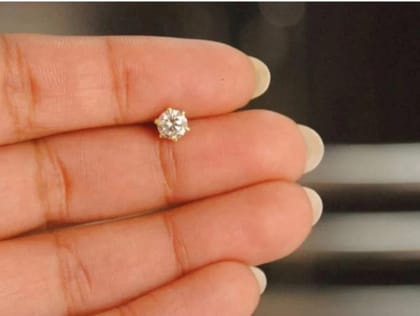 Beautiful Gold Plated Nose Pin White Stone Wedding Nose Ring Fashion Gift Jewellry Pack of 1