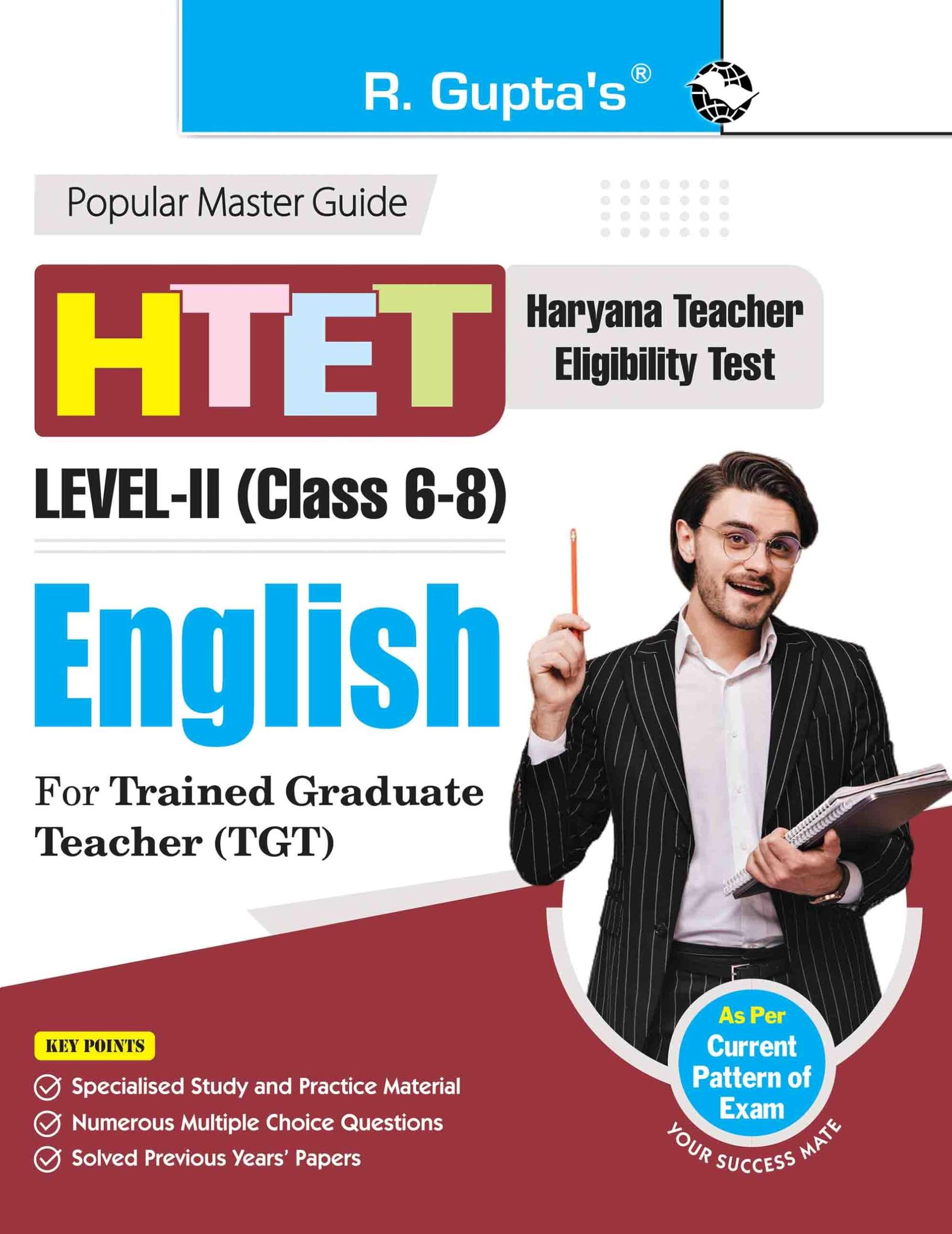 HTET (TGT) Trained Graduate Teacher (Level-2) English (Class VI to VIII) Exam Guide (R-1933)