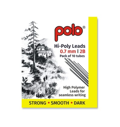 polo 0.7mm 2B mechanical pencil leads pack of 3 (10 tubes per pack) | hi-polymer strong & smooth refills | dark, break-resistant & ideal for writing & drawing polo 0.7mm 2B mechanical pencil leads pack of 3 (10 tubes per pack) | hi-polymer strong & smooth refills | dark, break-resistant & ideal for writing & drawing