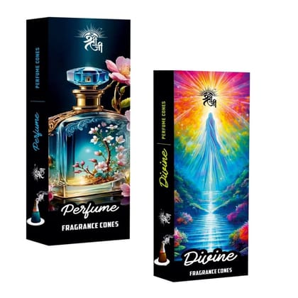 Shri Shriji Flam Aromatic Peace Perfume Combo � Incense Cones & Dhoop Sticks Set � Premium Fragrance Blend for Pooja, Meditation & Home Ambience � Long-Lasting Aroma �