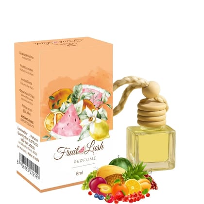 Fruit Lush Hanging Car Perfume 8ML Premium Tropical & Juicy Essential Oil Car Freshener with Wooden Diffuser Cap Fruit Lush Hanging Car Perfume 8ML Premium Tropical & Juicy Essential Oil Car Freshener with Wooden Diffuser Cap