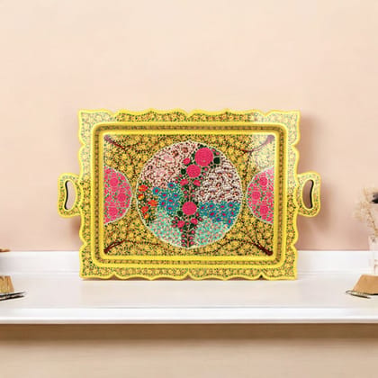 Kashmiri Papier Mache Rectangle Tray Kashmiri Papier Mache Rectangle Tray