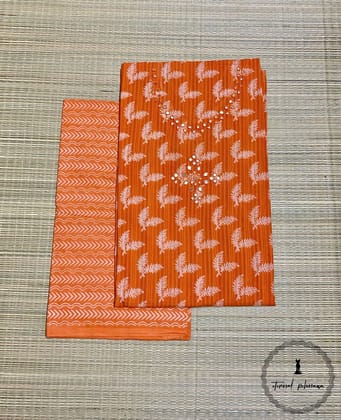 Hand Work on Cotton Suit Fabric : Fusion of Tradition and Elegance