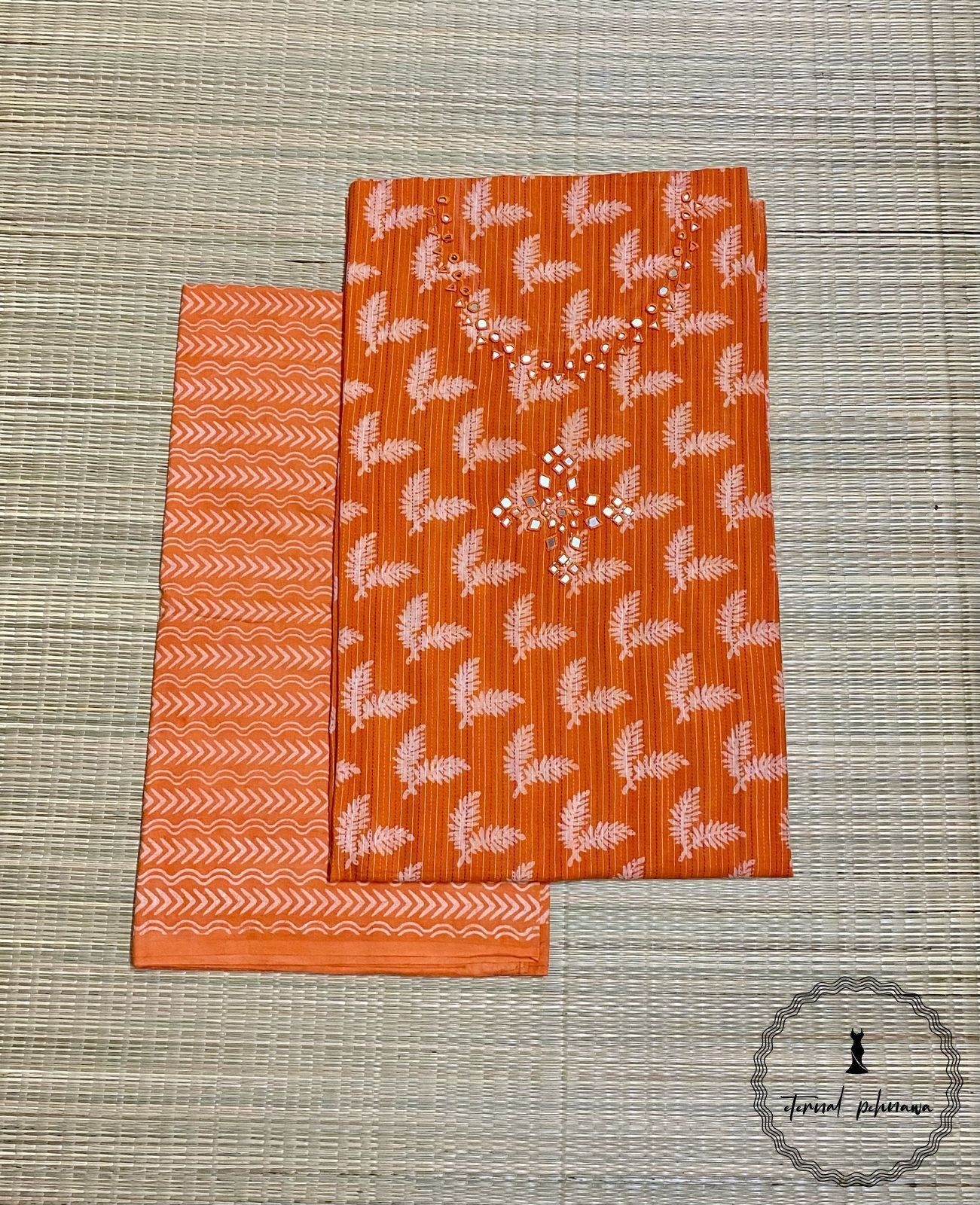 Hand Work on Cotton Suit Fabric : Fusion of Tradition and Elegance