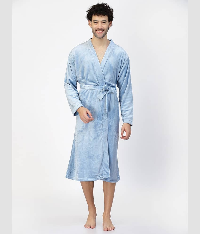 Klotthe Blue XL Bathrobe ( Pack of 1 )