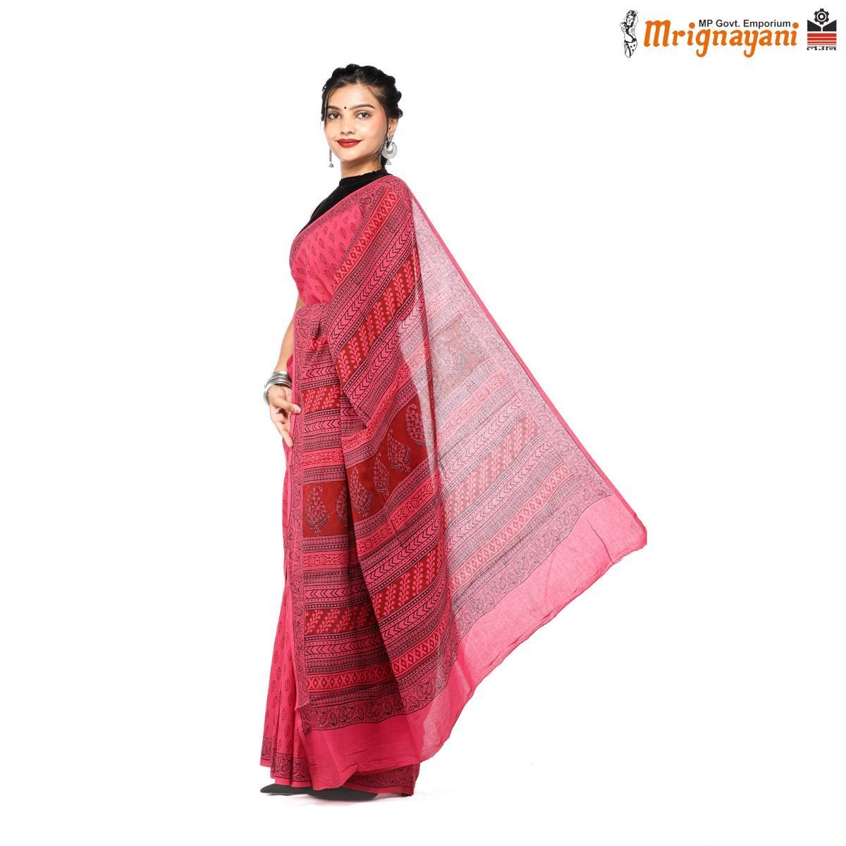 HANDLOOM COTTON SAREE WITH BLOUSE (SKU - 3I0103170522, SAREE-1127)