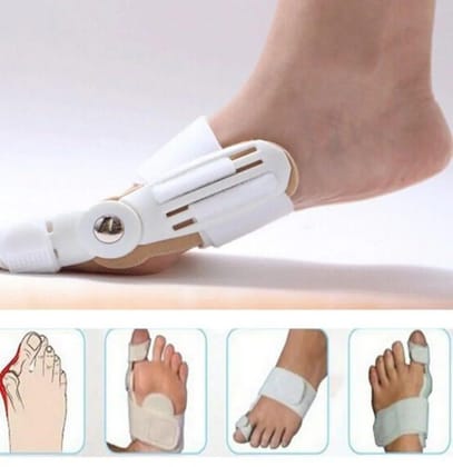 Heavy Duty Bunion Splint & Bunion Valgus Corrector | Hallux Valgus Big Toe & Thumb Support | Pain Relief, Alignment Splint with Movable Pad, Spreader & Cushion | Adjustable Protective Cover for Men & Women-1 Pair (Original Quality)