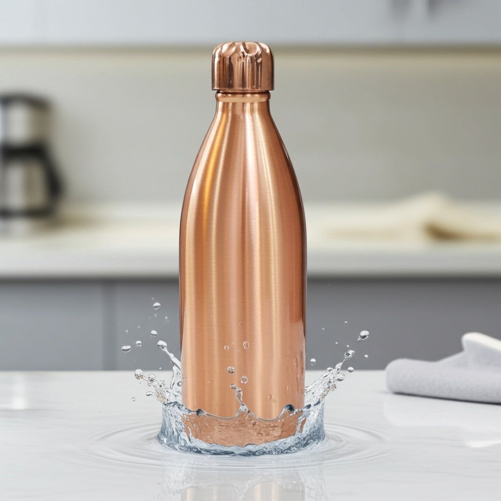Pure Copper Drinking Water Bottle 900 ML | Healthy Lifestyle Bottle , Height : 11.5 Inch (BCMAS202 H)