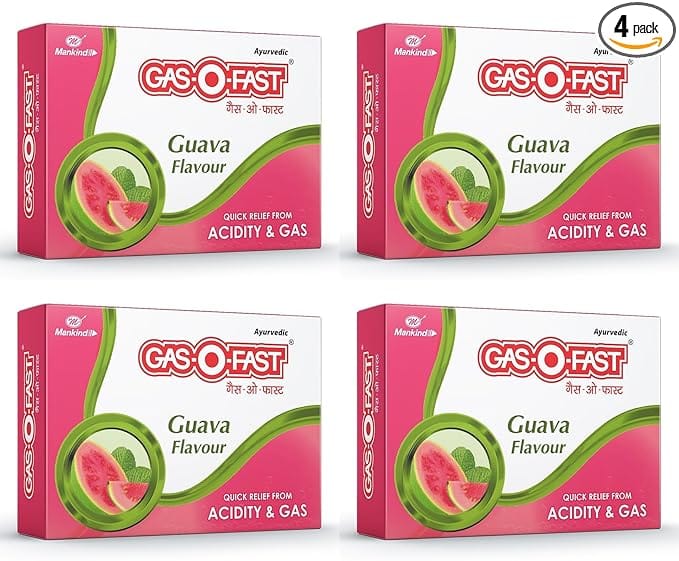 GASOFast Ayurvedic Antacid  Guava flavour (6 sachets*4 5 g each)  (Pack of 4)