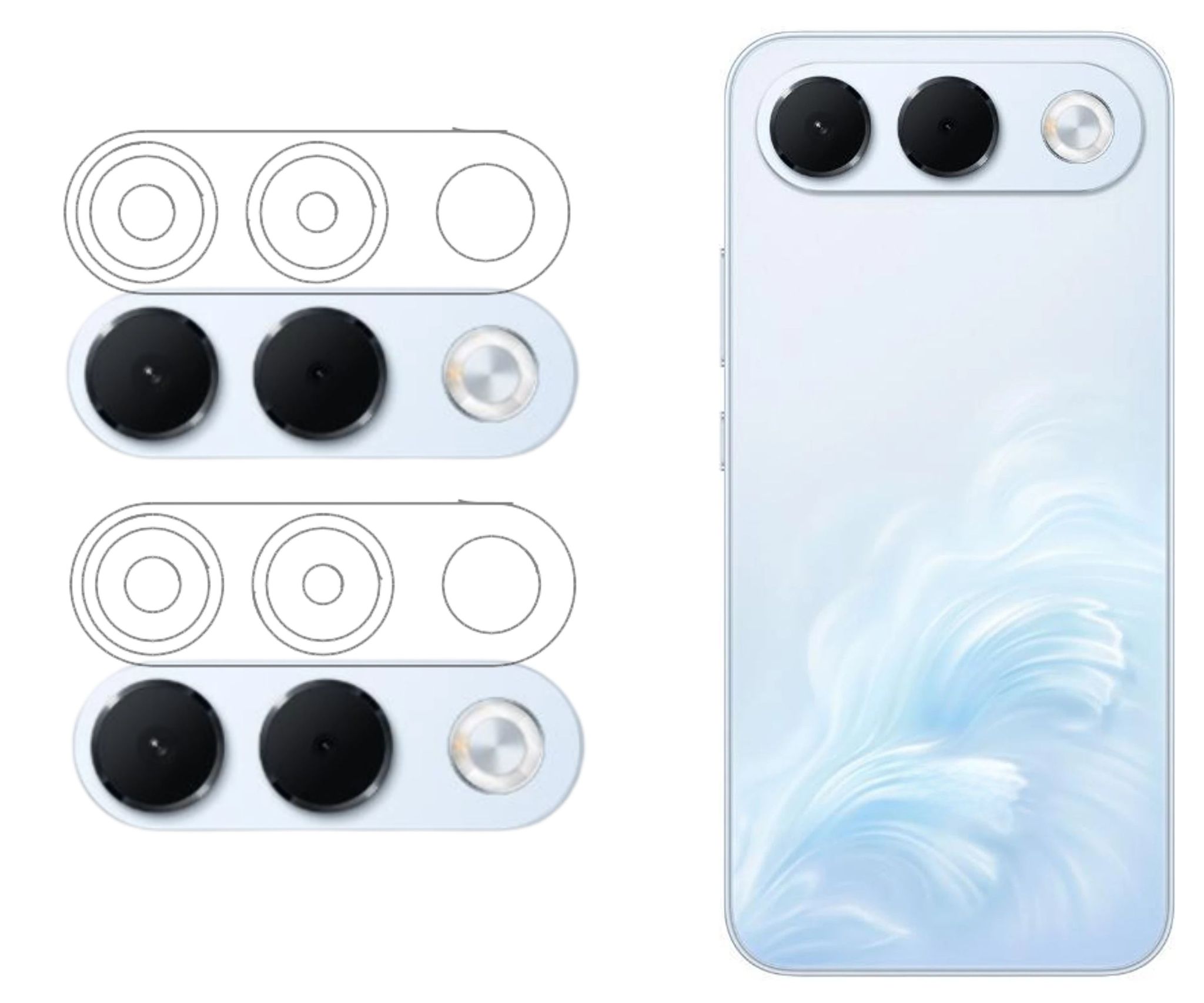 ISAAK Back Camera Lens Protector compatible for OPPO F35 5G (Pack of 2)