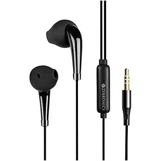Zebronics Zeb-Calyx Wired in Ear Earphones with Mic (Black).
