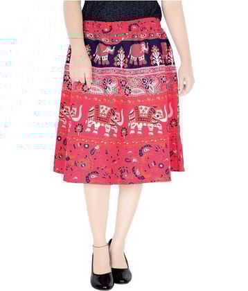 Sttoffa Cotton A-Line Skirt - Red