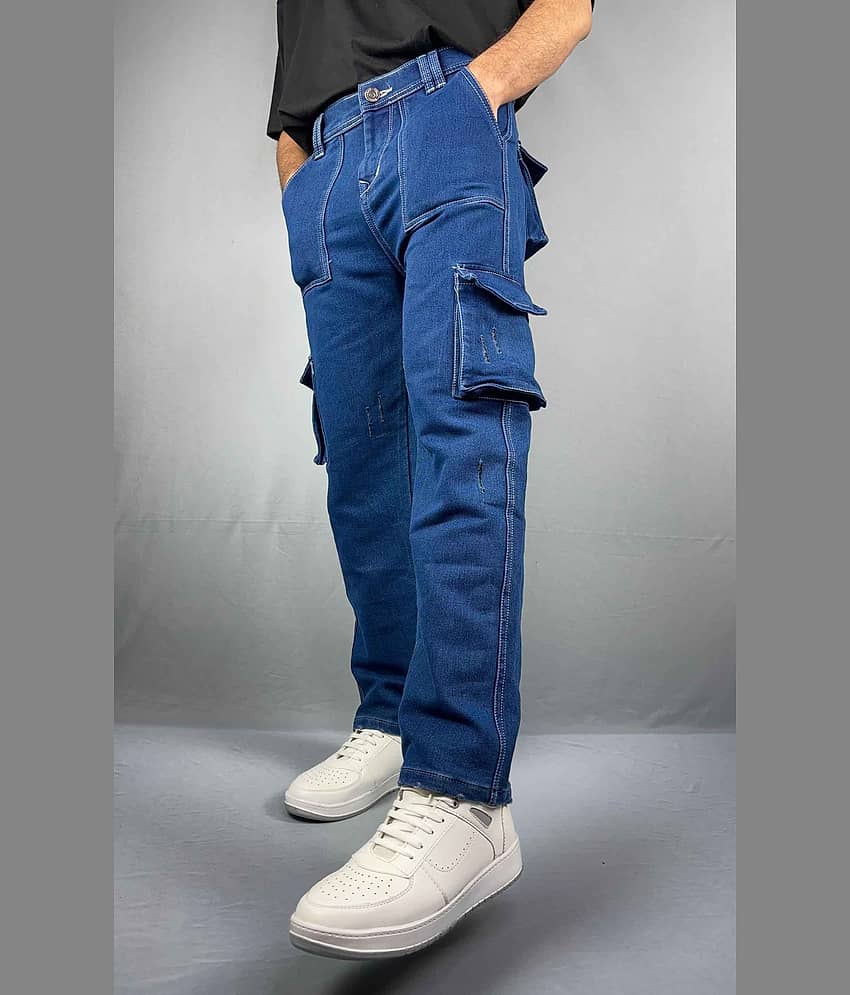 Styzon Regular Fit Faded Men's Jeans - Dark Blue ( Pack of 1 )