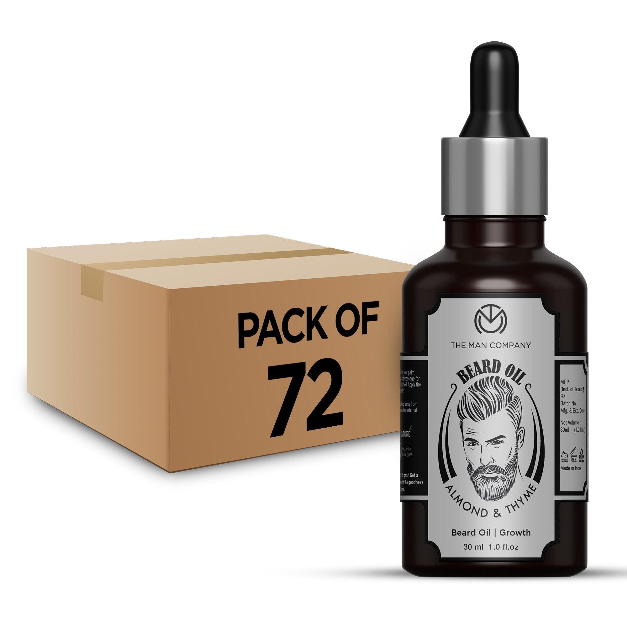 Beard Oil Almond & Thyme - Bulk Buy Beard Oil Almond & Thyme - Bulk Buy - Case Size of 72