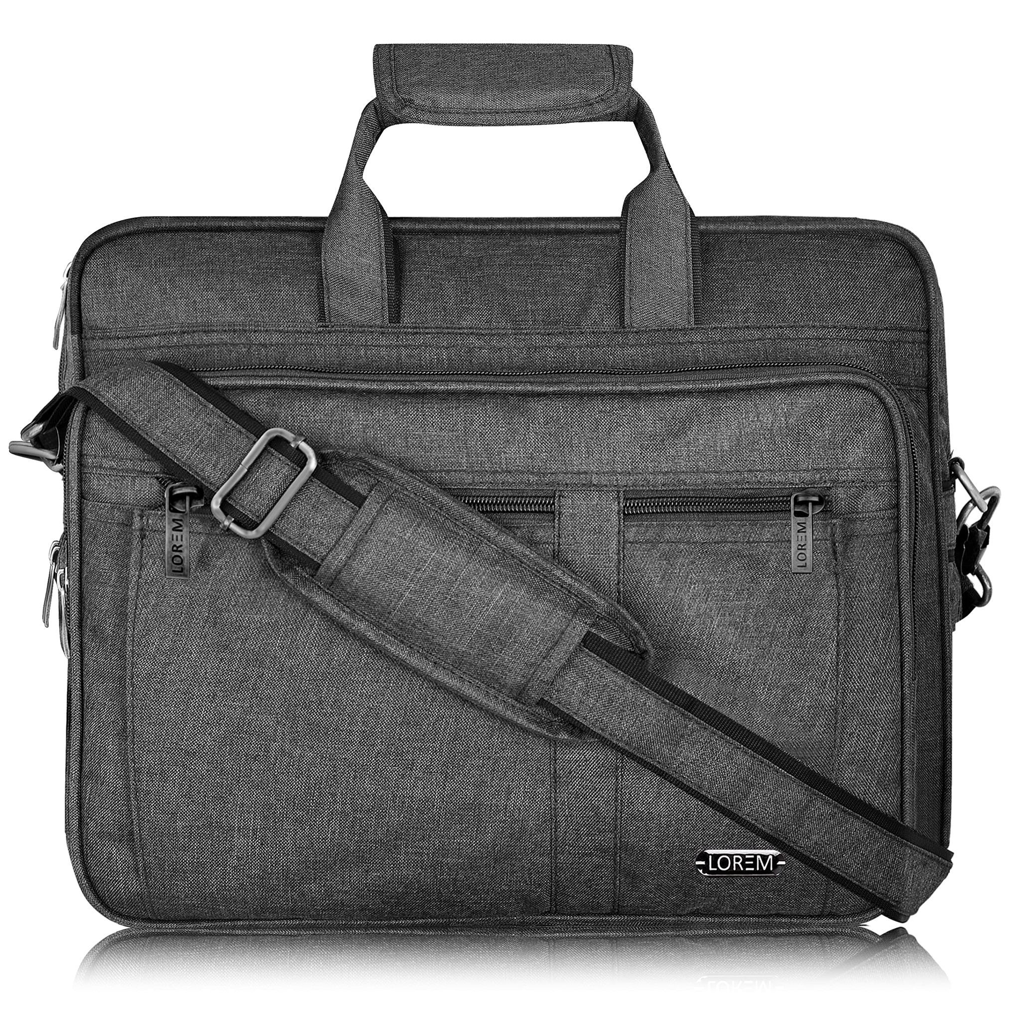 Grey Color Linen 28L Laptop Messenger Bag For Men BG65