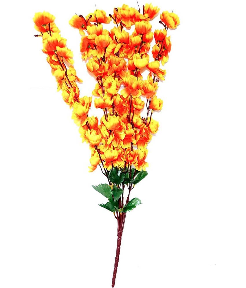 YUTIRITI Orchids Multicolour Artificial Flowers Bunch - Pack of 1