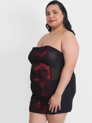 Plus Size Sexy Peach Bridal Babydoll Bikini Dress for Honeymoon BB13M