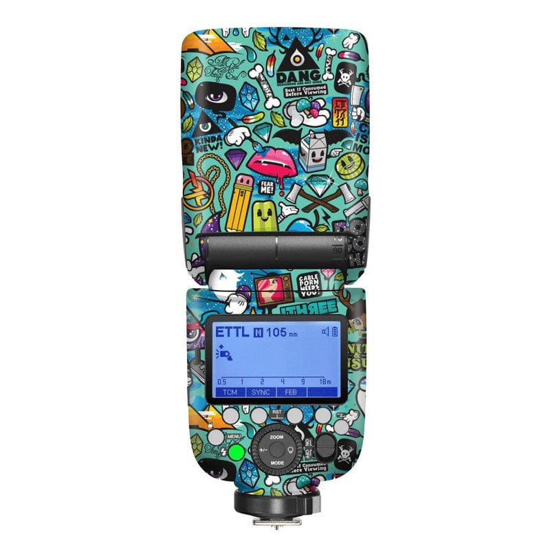 Blue Abstract Camera Flash Skin