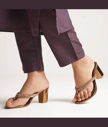 JM Looks Brown Women's Sandal Heels