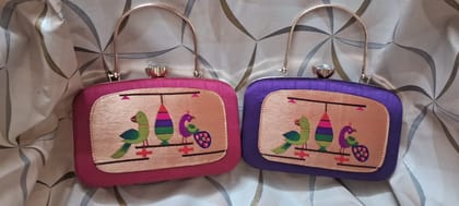 PAITHANI  BAG only Blue