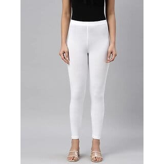SHE PURE LUXURY WEAR Ankle Length  Ethnic Wear Legging  (White, Solid)