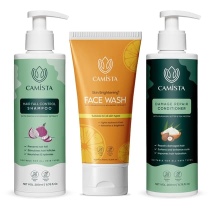 CAMISTA Combo Pack of Shampoo, Face Wash & Conditioner - Pack of 3 - 500 Ml CAMISTA Combo Pack of Shampoo, Face Wash & Conditioner - Pack of 3 - 500 Ml