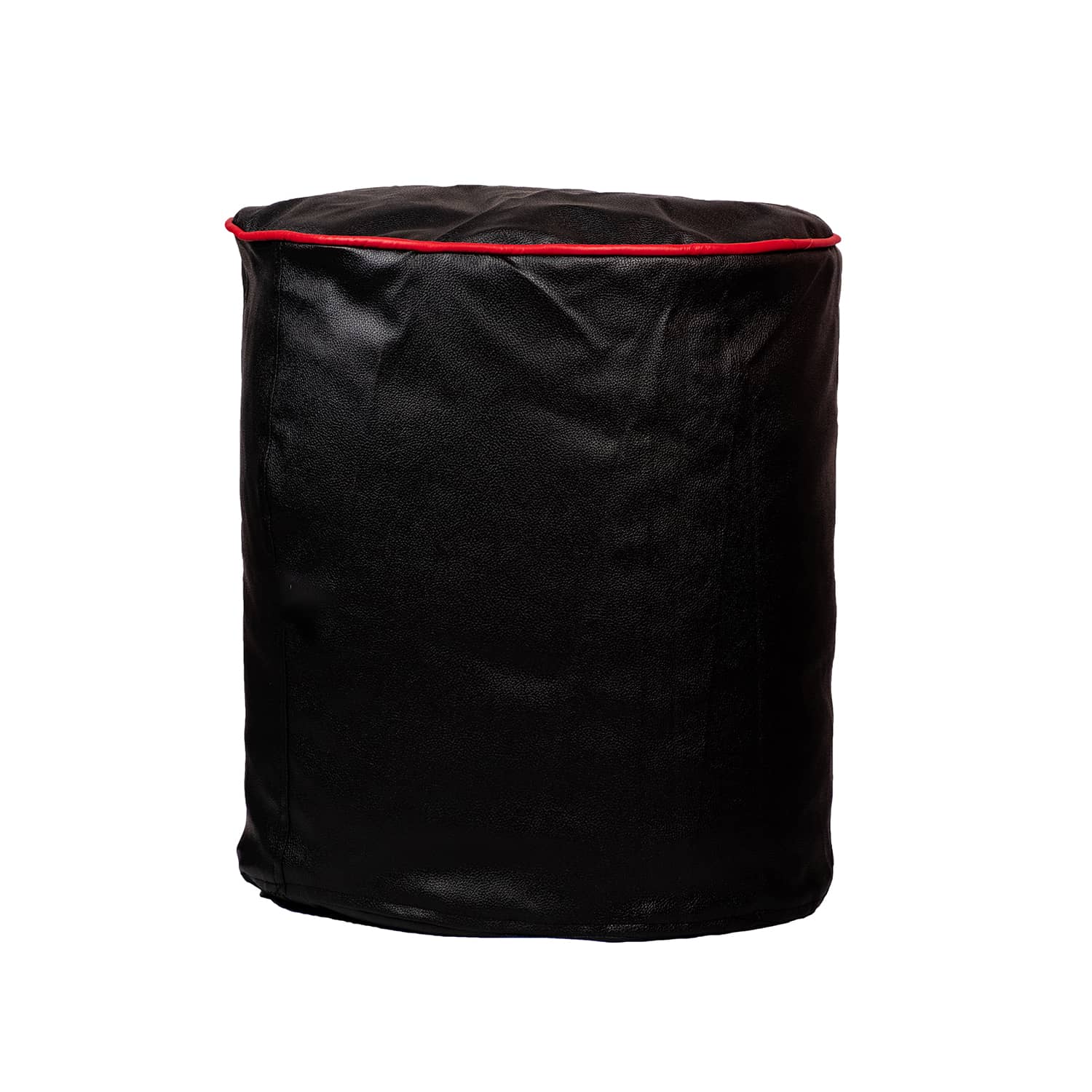 Craftlayout Bean Bag Cover Leather Footrest Black Red