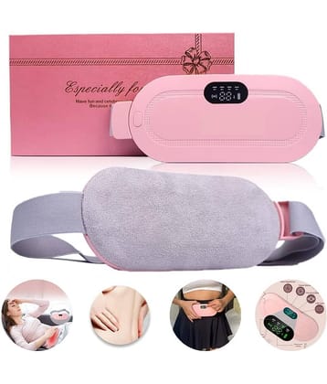 Shopeleven Period Cramp Relief Massager With 6 Modes Heating Pad For Back Pain, Crampfree-Period Cramp Relief Heater And Massager, Works As Periods Pain Relief Products, Rose