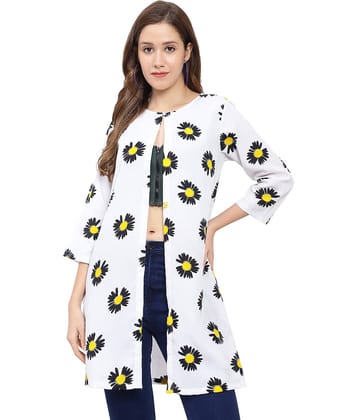 GALWIZ Crepe Shrugs - White Single