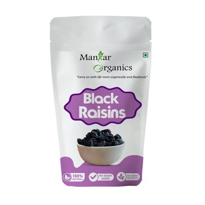 ManHar Organics Black Raisins 900gm | Kali Kishmish | Kala Draksh | Sulphate-Free | Rich in Iron, Antioxidants & Natural Sweetness | Healthy Snacking & Cooking Dry Fruit