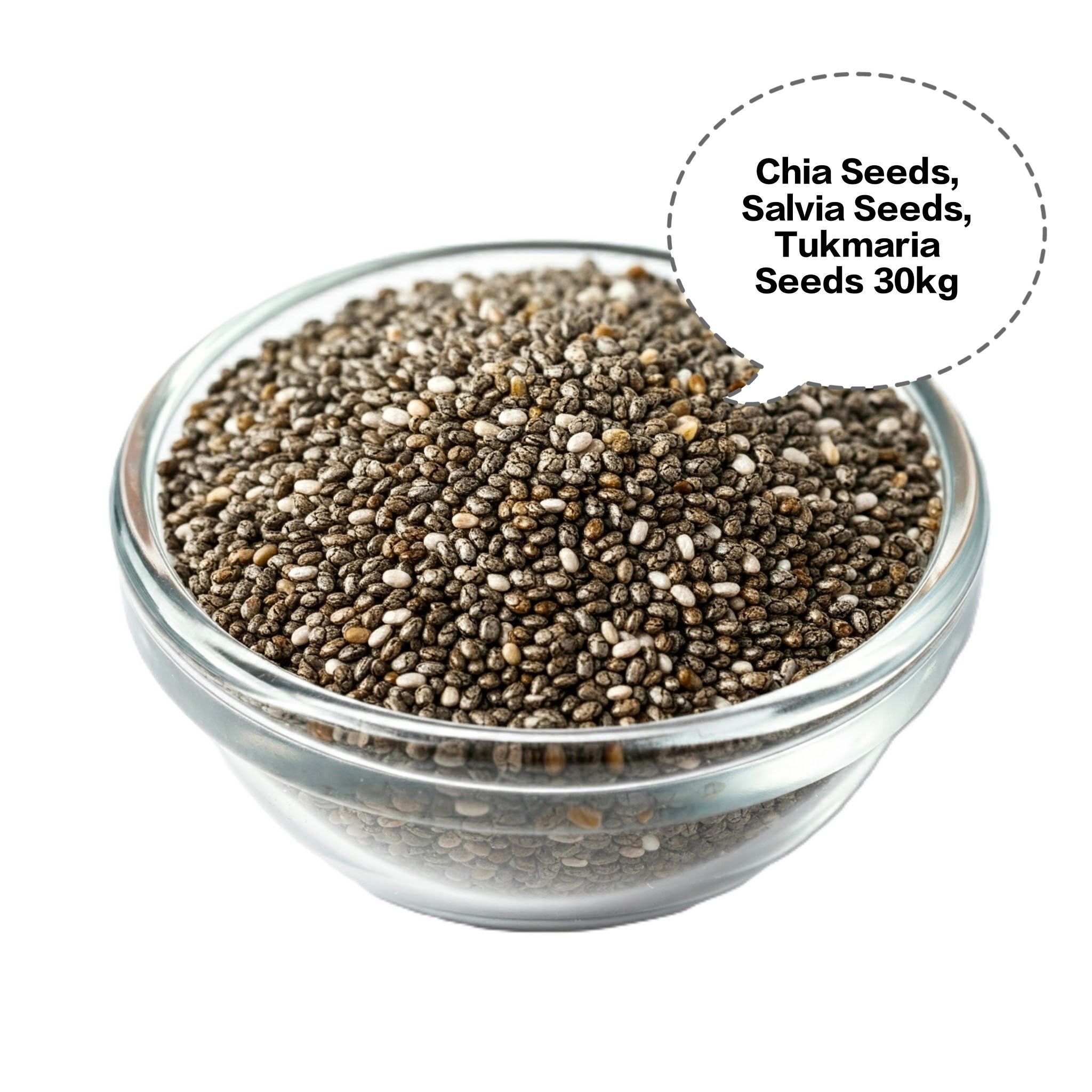Chia Seeds, Salvia Seeds, Tukmaria Seeds, Mexican Chia Seeds, Superfood Seeds 30kg
