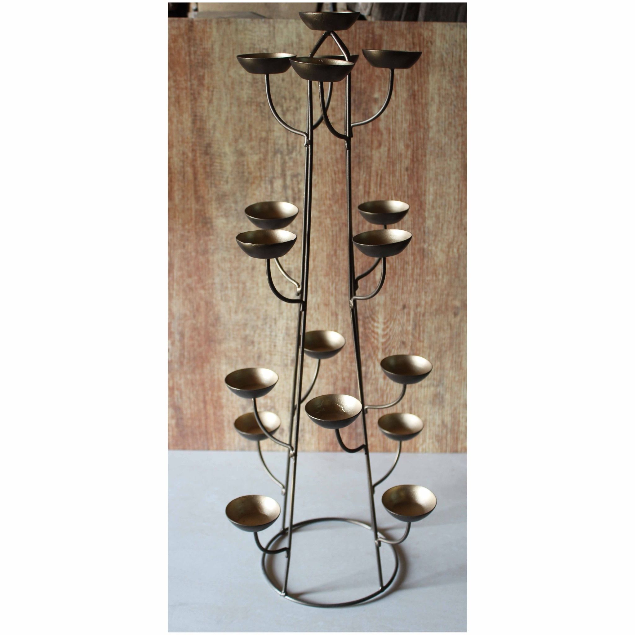 Iron Decorative T Light Holder With 17 Candle Holder (IMAS159 C)