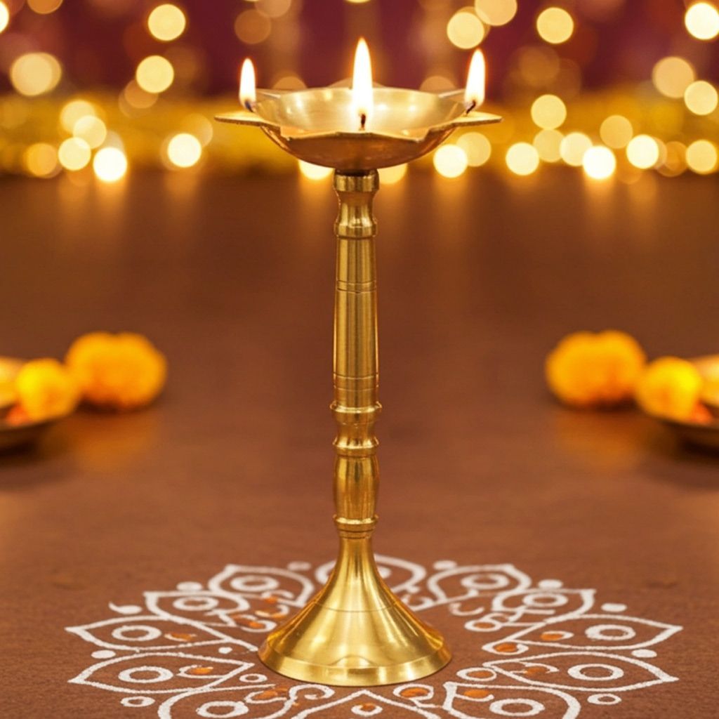 Brass Sada Panas Deepak No. 7 (ZMAS488 G)