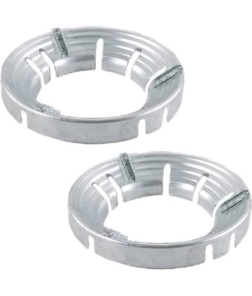 RAMDEV ENTERPRISE Gas Saver Burner Stand Gas Chula Burner Gas Stove Burner Stand Jali Ring Fire & Windproof Energy Saving, Gas Chula Support Stand 4 Legs Supported For Indian Gas 0.7mm (Pack Of 2)(SILVER).