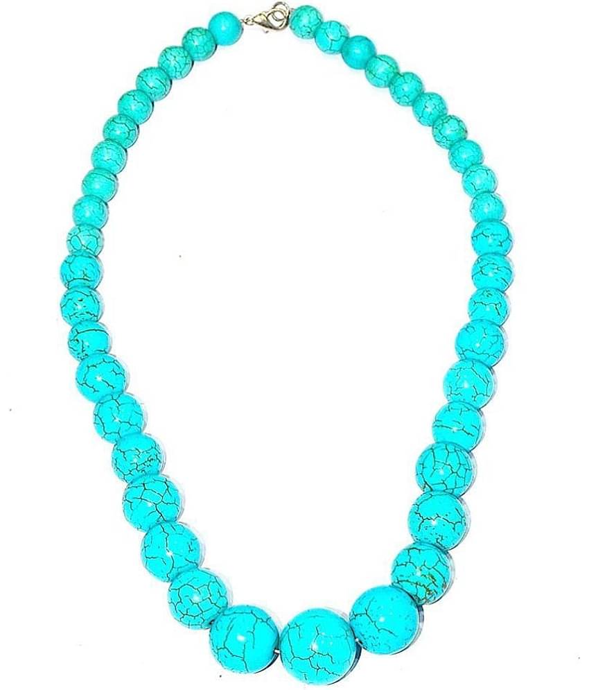 RUDRA DIVINE - Turquoise None Necklace ( Pack of 1 )