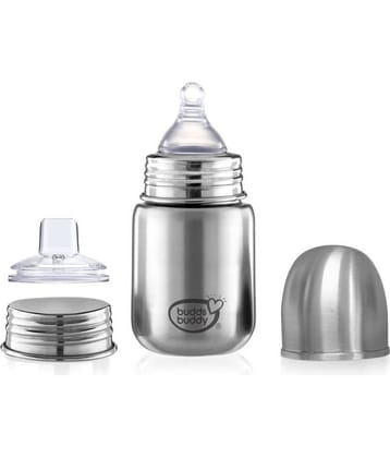 Buddsbuddy - Grey 200 ml Feeding Bottle (Pack of 1)
