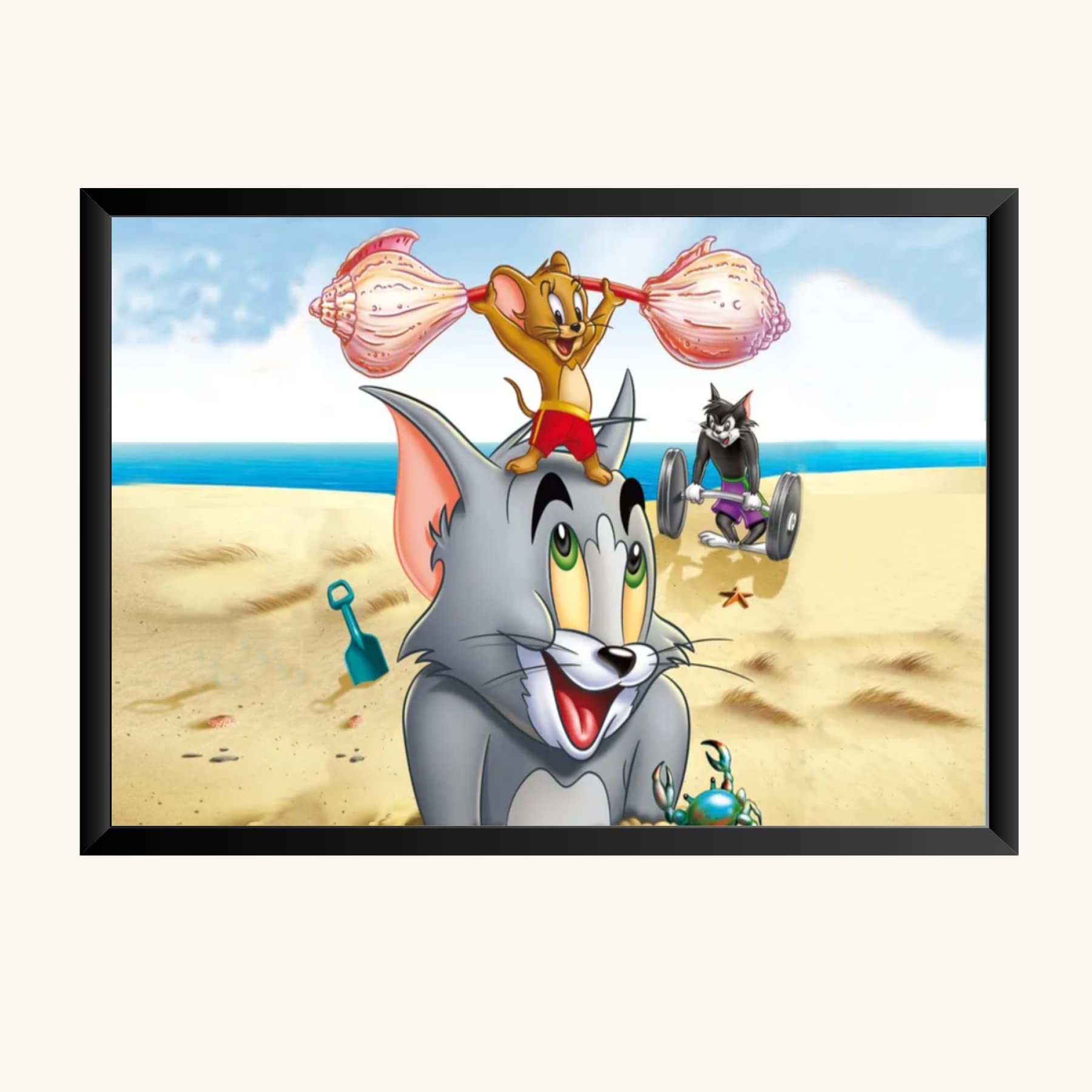 NOKKES Tom And Jerry Photo Frame Wall Poster 8X12 In Printed Poster Photo Paper 300Gsm Photo Frame For Wall Decoration _54
