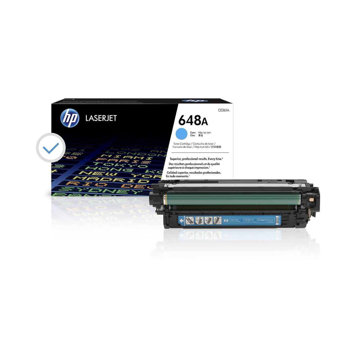 HP 648A Cyan Original LaserJet Toner Cartridge (CE261A)