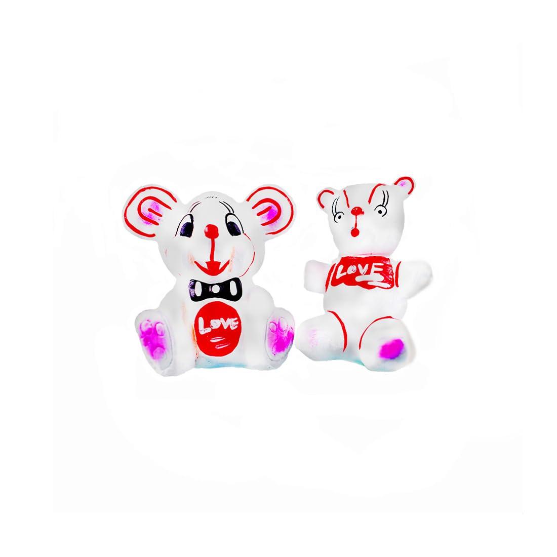 ATNAYAJ Handmade Teddy Bear Clay Modelling for Kids/Decoration/Gift Items (Pack of 2)