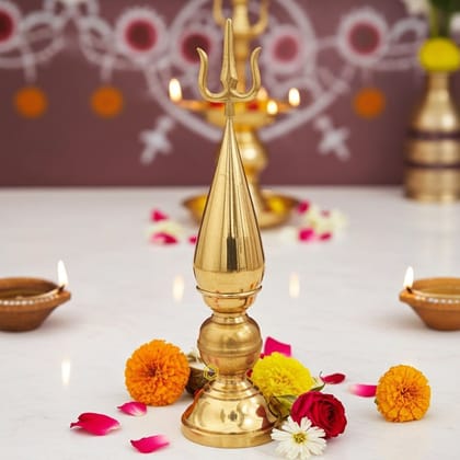 Brass Kalash Trishul 22 Inch (ZMAS394 M)