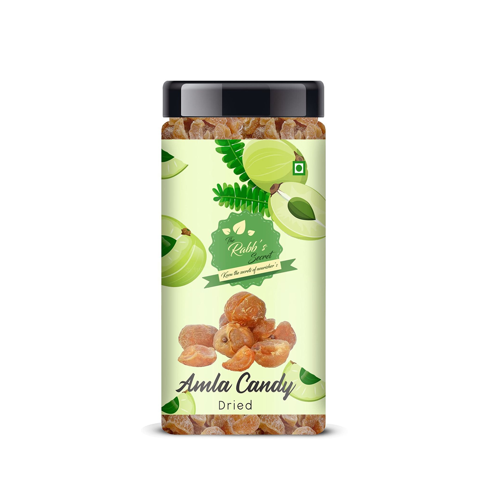 Rabb's Secret Amla Candy Dried - Healthy & Delicious Treat Jar 150gm