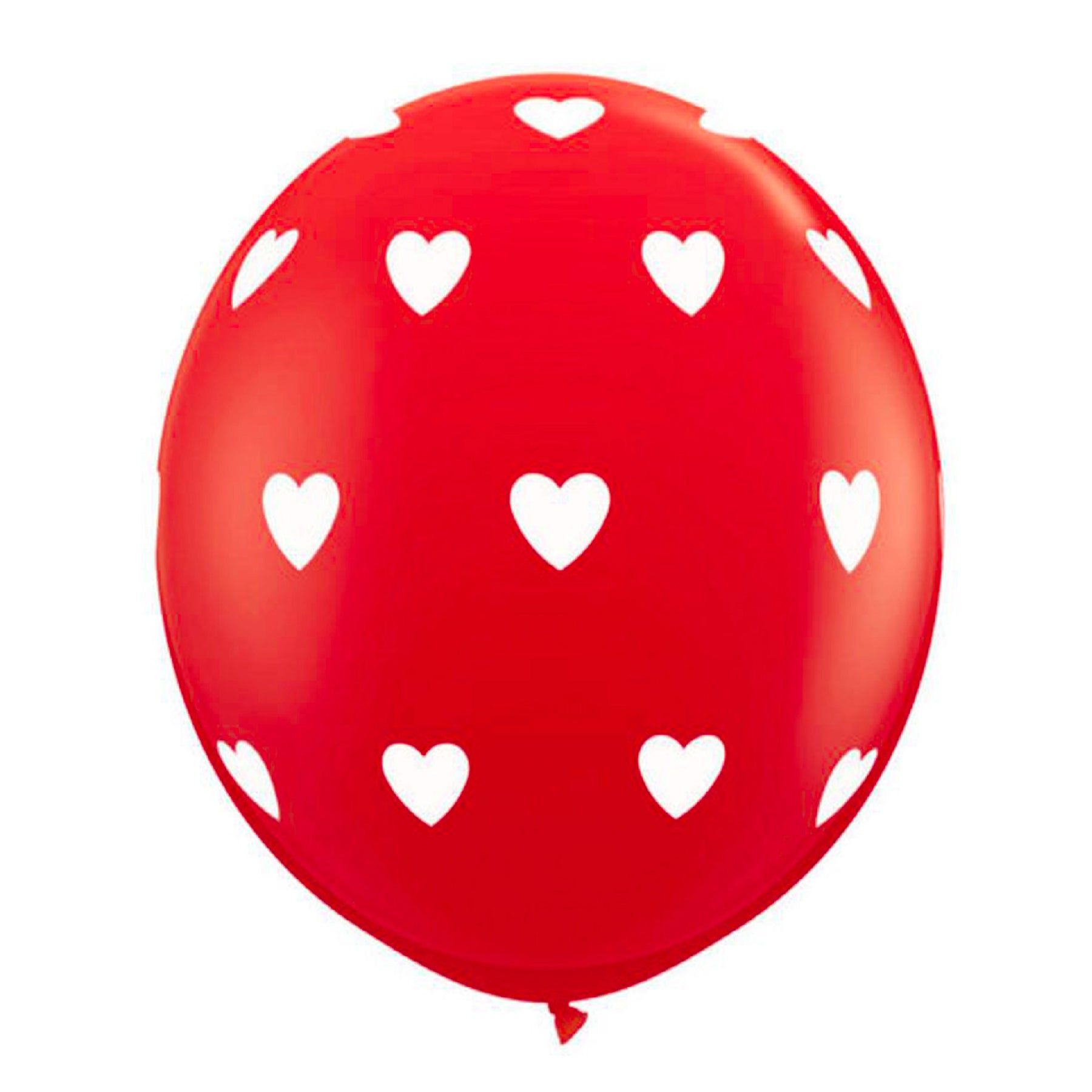 Red Latex/Rubber Balloons with White Polka Dots - 12 inches - 20PC