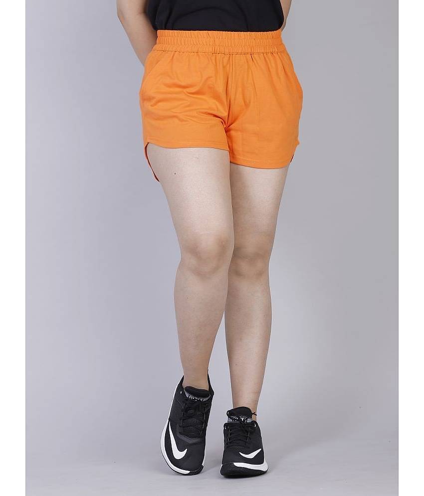 Scrott Fitness Cotton Hot Pants - Orange