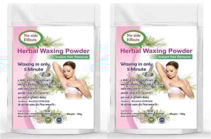 Elecsera HERBAL WAX POWDER INSTANT HAIR REMOVER PACK OF 2 Wax (200 g)