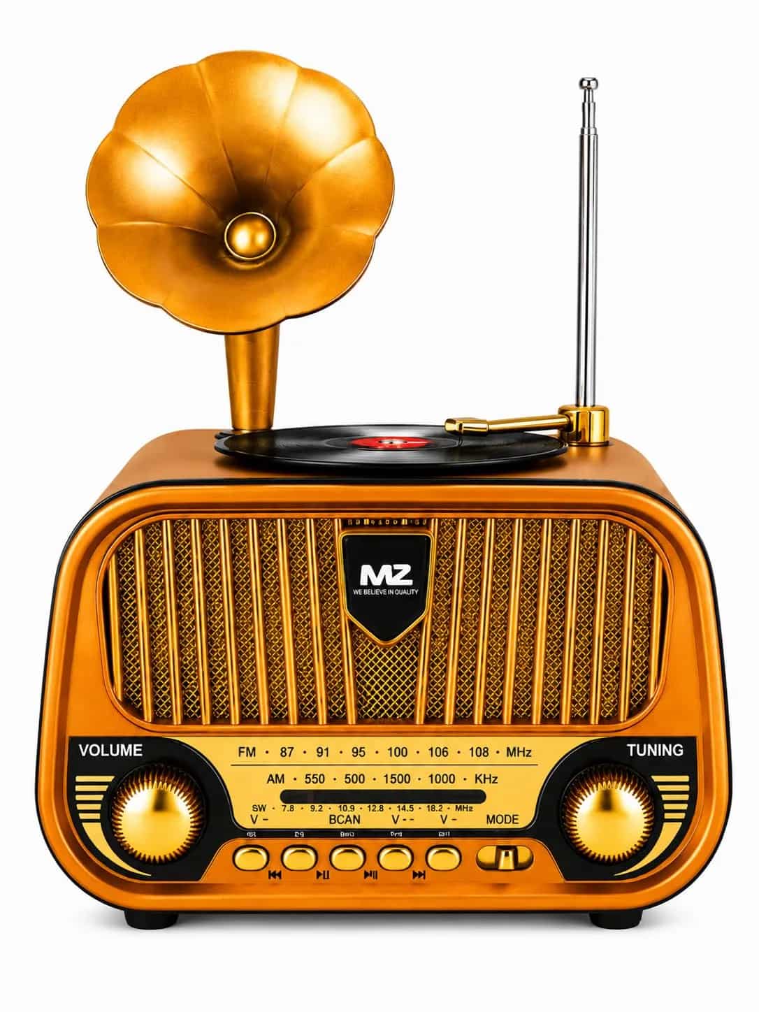 Classic Retro Bluetooth Speaker with FM, USB, AUX & Hands Free Calling Speaker FM Radio