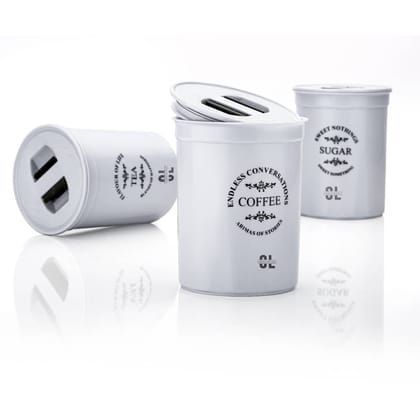 Craftlayout Set of 3 Tea Coffee Sugar Containers 900ml Craftlayout Set of 3 Tea Coffee Sugar Containers 900ml